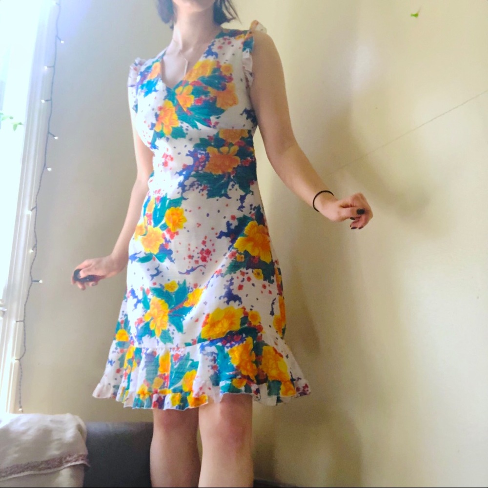 vintage floral sundress